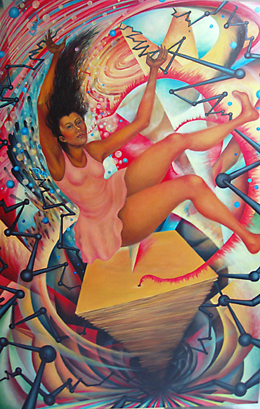 Falling, 2001-2004 oil on canvas, 194x130 cm